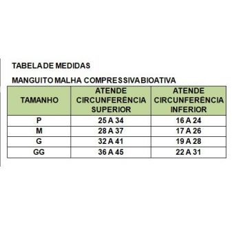 Manguito Compressivo com Cristais Bioativos