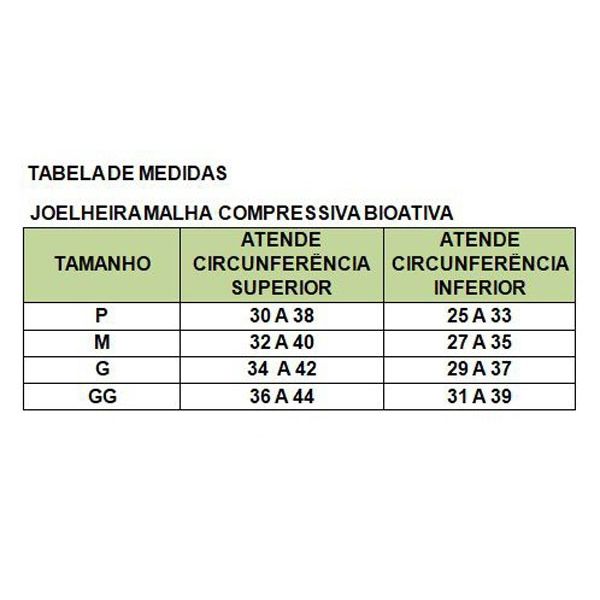 Joelheira Compressiva com Cristais Bioativos