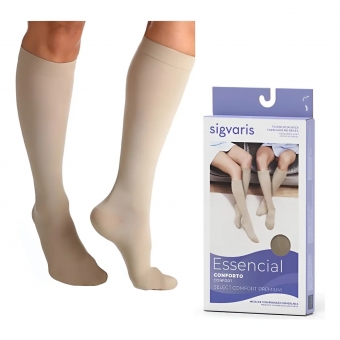 Meia Elástica 3/4 Sigvaris Premium 862 - Pé Fechado 20-30 mmhg